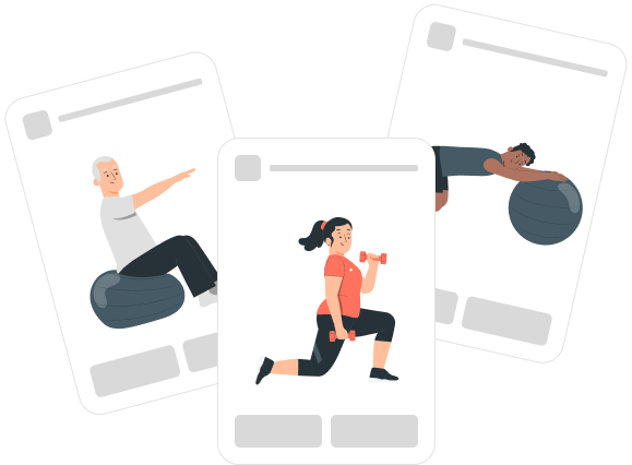 HildaCoach's AI-guided evaluation interface showing body part targeting and exercise customization