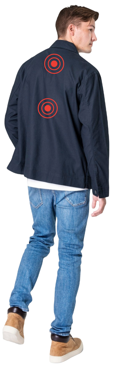 Illustration showing exercises and treatment areas for entire back pain relief